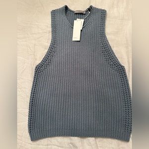 Brand new blue knit sweater tank